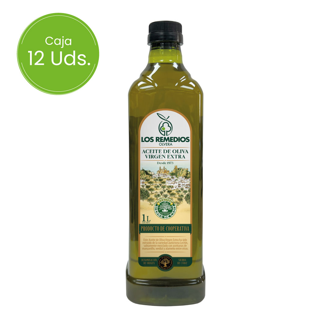 Aceite de Oliva Virgen Extra Los Remedios PET 1L – Caja 12 Uds.
